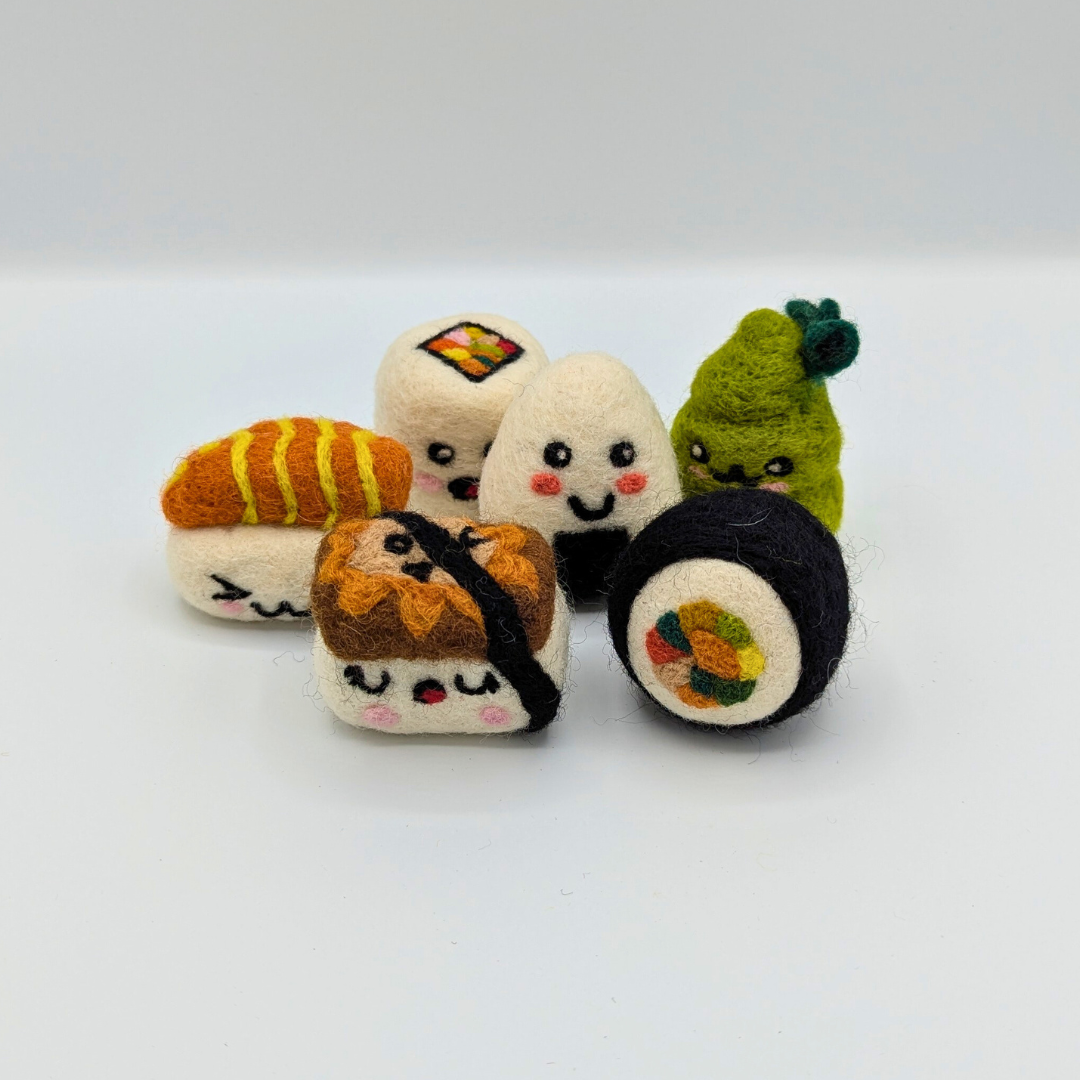 Katzenspielzeug aus Filz "Sushi-Set"